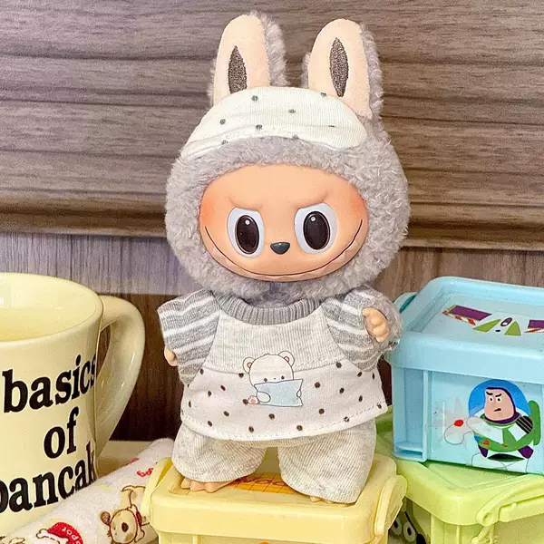 Grey cute bear (hairband + T-shirt + pants)