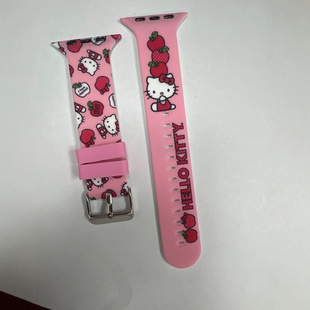 Printed Apple Silicone Watch Strap for Apple