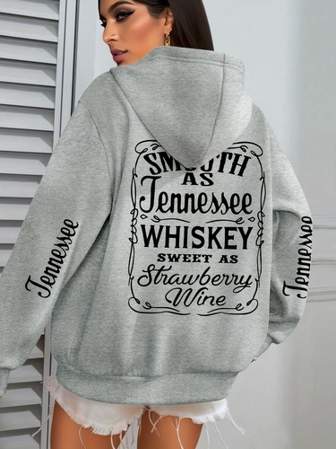 Oxford letter print hooded sweatshirt, casual long-sleeved hooded sweatshirt with pockets, suitable for winter and autumn.