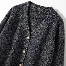 重磅花线粗针加厚毛衣外套针织开衫女秋冬慵懒风宽松显瘦毛衣外套