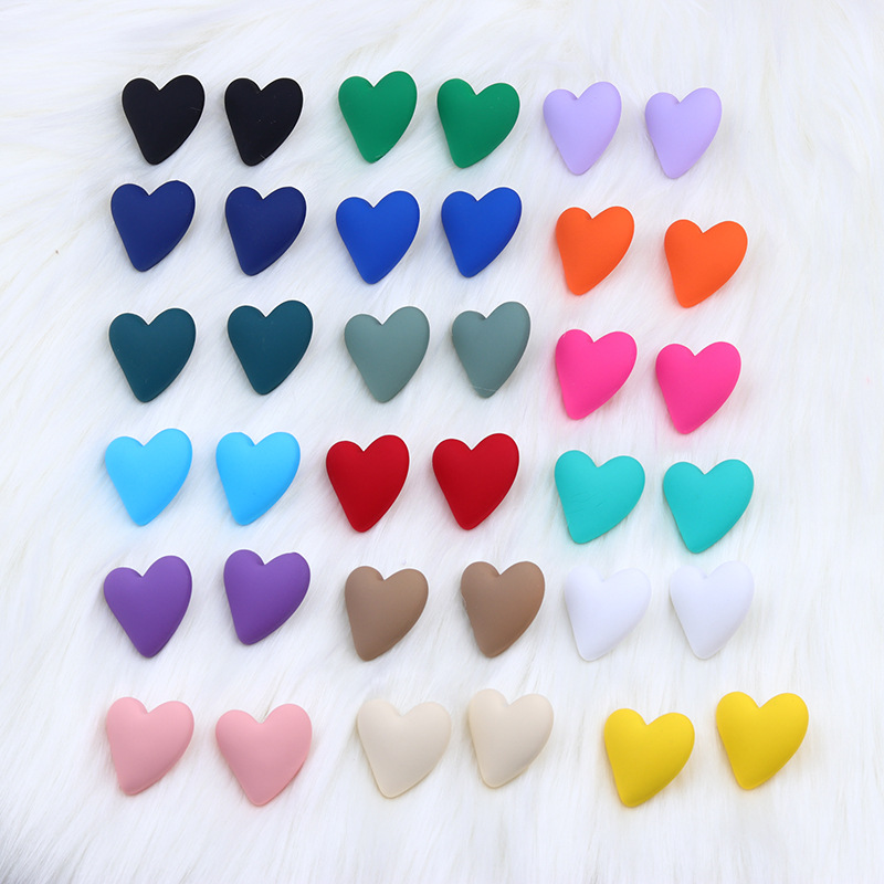 Fashion Heart Shape Arylic Spray Paint Women's Earrings 1 Pair display picture 25