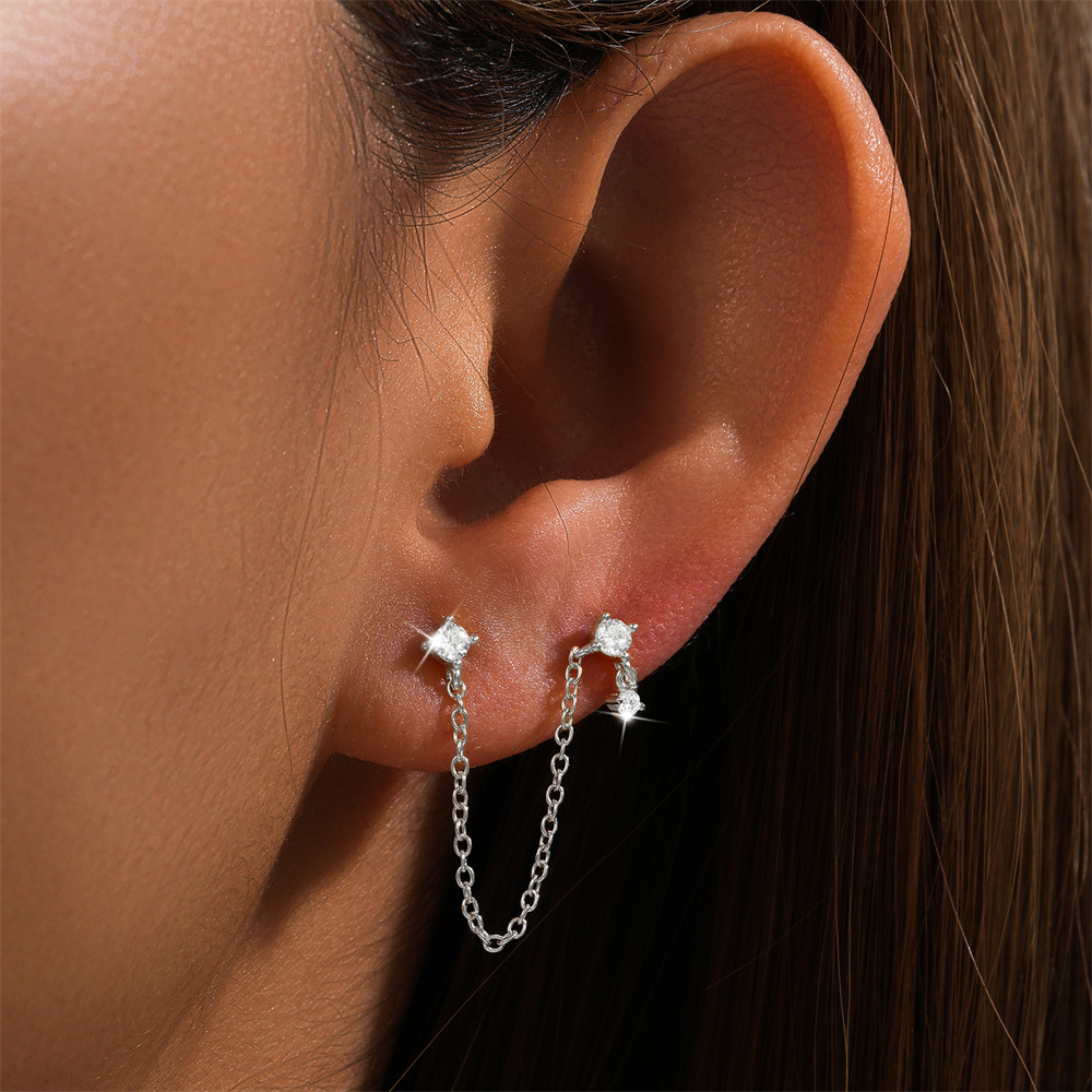1g Weight 925 Sterling Silver Ear Needle Material Drop Earrings Classification 1 Piece Quantity Party, Tea Party Occasion 925 Sterling Silver Material Geometric Pattern All Seasons Season Women's Gender Plating Design Elegant, Simple Style Style 1 Piece 925 Sterling Silver 925 Sterling Silver Earrings Geometric Drop Earrings 9