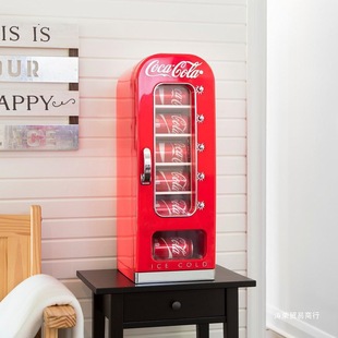 American Retro Coca-Cola Mini Vending Machine 10 Cans Pop-Up Small Refrigerator Home Car Vending Machine