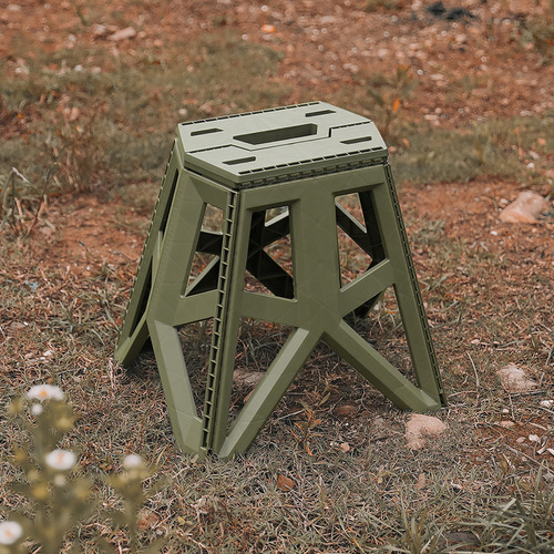 Portable folding stool, high square stool, camping portable plastic stool, barbecue stool, leisure fishing stool, outdoor