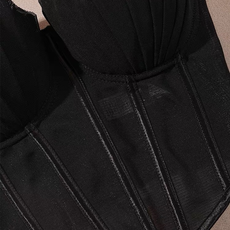 Chicas calientes sujetador sexy tirantes chaleco de verano base encaje interior femenino con blusa negra corta delgada