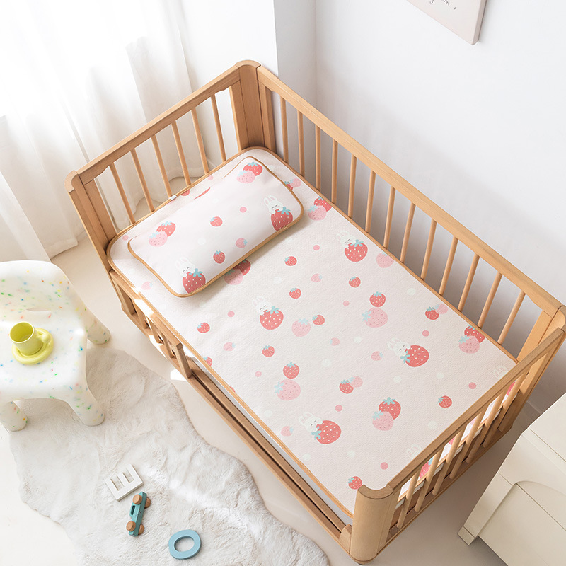 Baby and Kidsren's Ice Silk Mat, Kindergarten Special Nap Rattan Mat, Baby Small Mat, Summer Small Straw Mat, Machine Washable