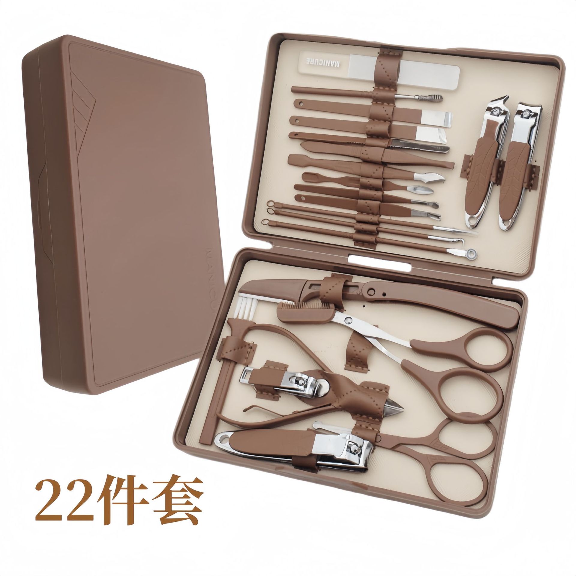Brown set, 22 pieces