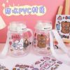 Cartoon cute sticker with glass, glass, mobile phone, laptop, South Korea, with little bears, scheduler