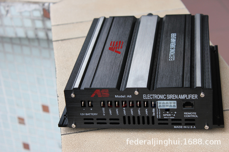 Car-mounted wireless siren amplifier, loudspeaker, high-frequency speaker, 600W alarm, A10R5 + octagonal speaker
