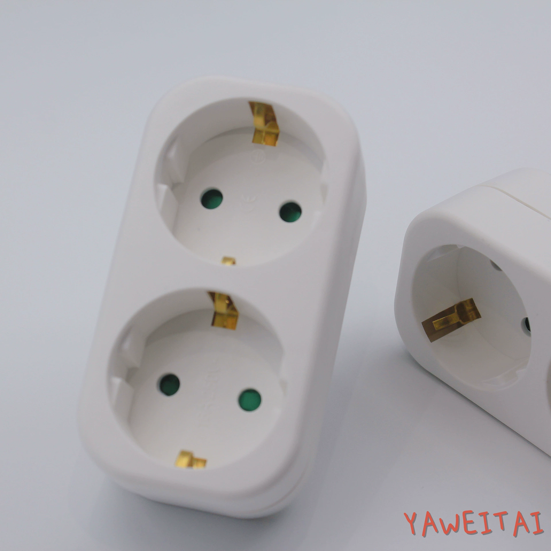 Yaweide bid two -hole/two plug -in plug -in band -guaranteed Russian Schuko two -turn plug plug plug