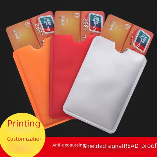 Anti-Degaussing Bank Card Holder, Nfc Anti-Theft Shielding Document Holder, Anti-Rfid Scanning Id Card Holder, Aluminum Foil Card Holder Wholesale