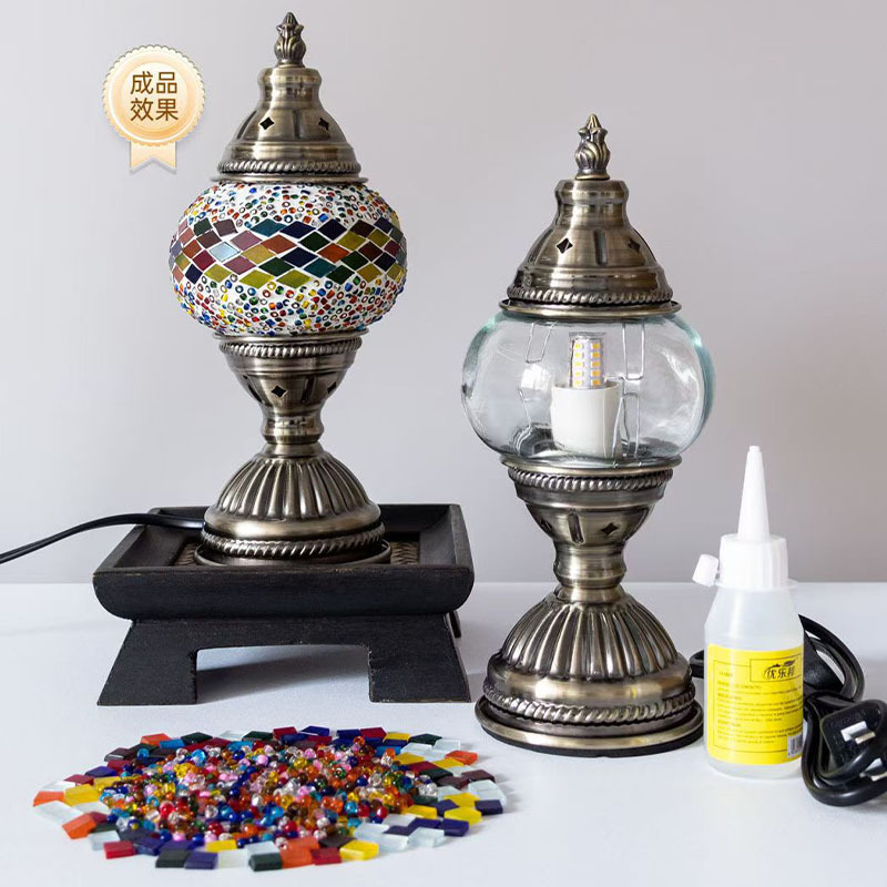 Team-Building DIY Mosaic Material Kit Small Table Lamp Hotel and Homestay Decorative Lamp Light Luxury Style Geometric Three-Dimensional