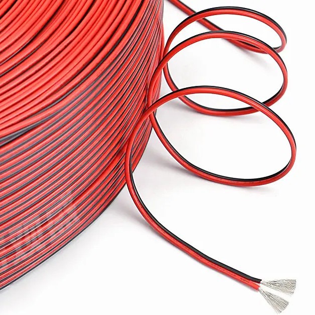 批发红黑平行线2468#16 18 20 22 24 26AWG平行双并电子线排线