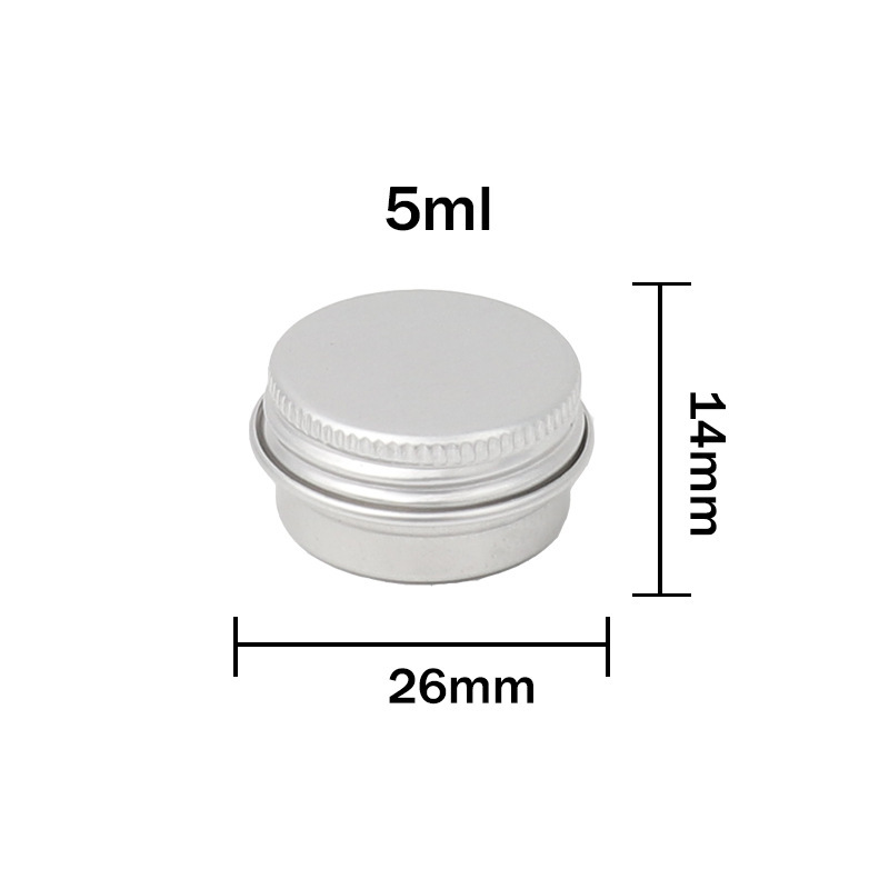 Caja de aluminio roscada de 30g, caja de aluminio sellada, empaque de crema cosmética, frasco de aluminio pequeño, frasco vacío pequeño, frasco