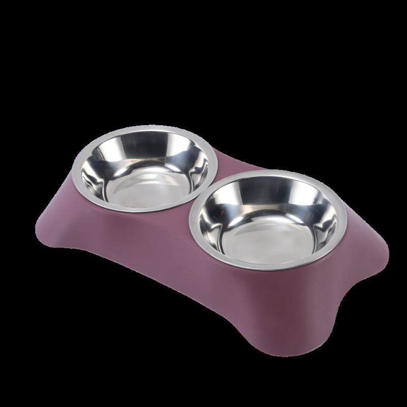Comedero Doble para Mascotas Tamaño Mediano de Acero Inoxidable y PP para Agua y Comida de Perros y Gatos image 10