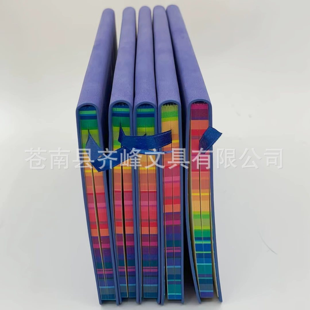 Дневник студента с радужным краем, блокнот формата А5, оптовая продажа, креативный блокнот из искусственной кожи, блокнот формата А6 с ретро-печатью