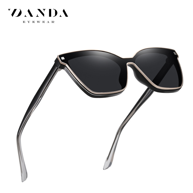 Nuevas gafas polarizadas magnéticas de moda de las mujeres del ojo de gato gafas marco CG7802 moda TR90 miopía gafas de sol