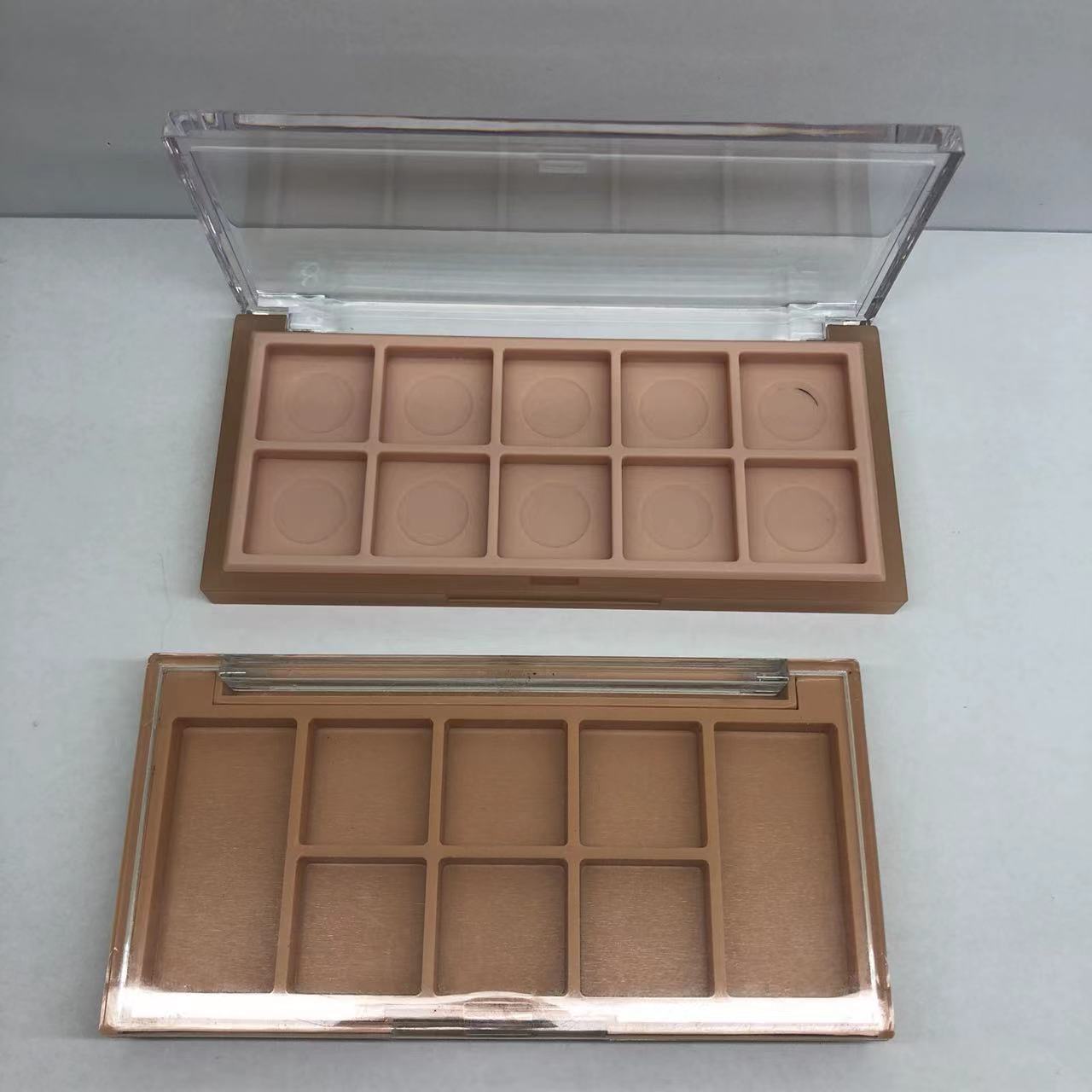 珂莱欧同款十格眼影盘包材 六色眼影配两格高光修容盘多色盒包材