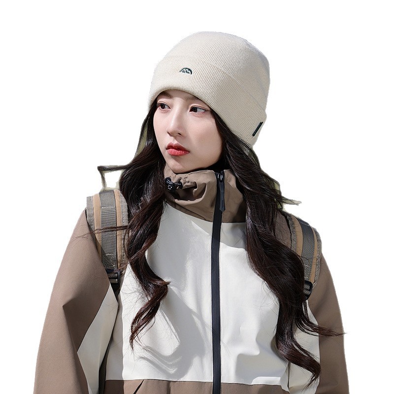 登山冷帽女士2025新款秋毛线针织帽大头围川西旅游保暖包头帽子|undefined