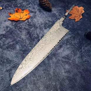 Damascus kitchen knife embryo semi-finished product knife blank vg10 steel clip diy accessories knife handle octagonal handle wooden handle