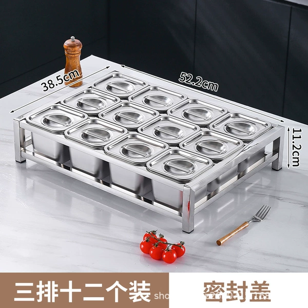 Three rows of 12 pieces [stainless steel sealing cover]
