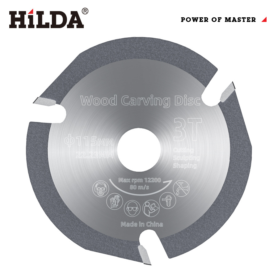 Hilda/Hilda ventas directas de la fábrica de madera talla hoja de sierra amoladora angular hogar disco de corte disco de molienda ángulo de corte amoladora