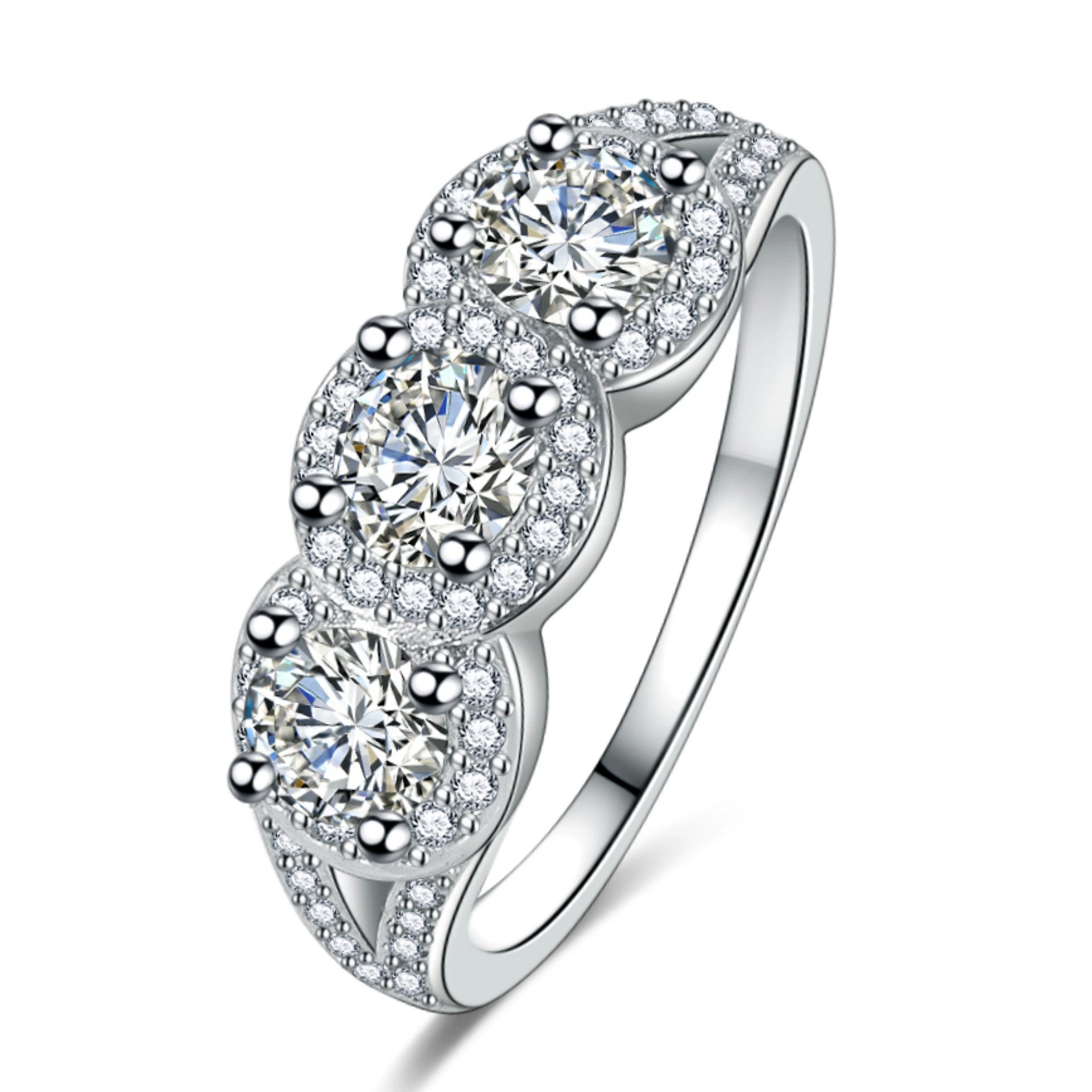 Wedding ring, fashionable zirconium, ring with stone, European style, micro incrustation, diamond encrusted, Birthday gift