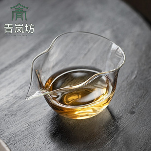Japanese-Style Heat-Resistant Borosilicate Glass Fair Cup Thickened Glass Tea Set Kung Fu Tea Set Half-Moon Tea Divider Even Cup