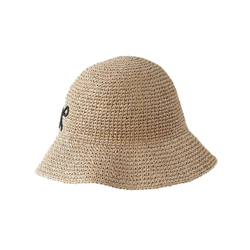 Seaside Straw Hat Beach Holiday Sunshade Sunscreen Hat Pastoral Bow Embroidered Bucket Hat Show Face Small Straw Hat Hepburn Seaside Straw Hat Beach Holiday Sunshade Sunscreen Hat Pastoral Bow Embroidered Bucket Hat Show Face Small Straw Hat Hepburn