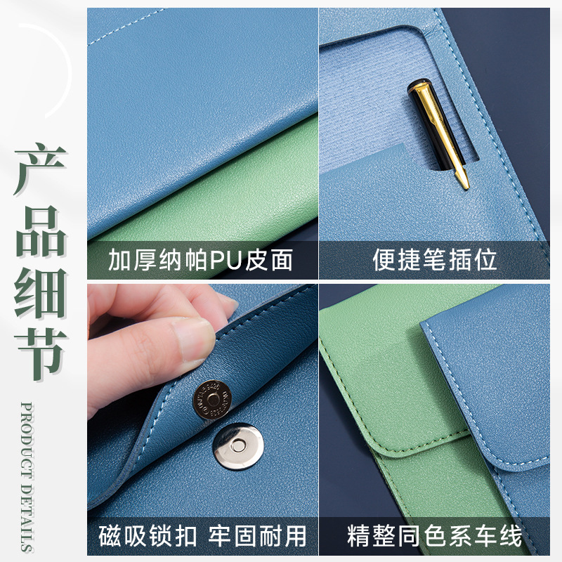 A4 가죽 서류 가방 두꺼운 파일 가방 방수 데이터 가방 비즈니스 서류 가방 지폐 보관 가방 맞춤 로고