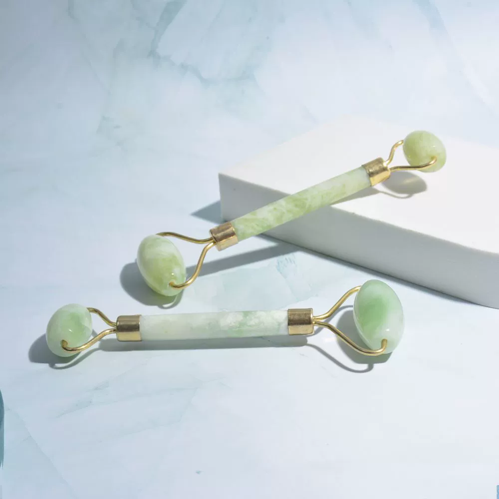 Новые модели Jade Jiacui ролик роликовая, бирюзовый камень красота палочка jade roller массажёр с упаковкой