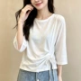 新款夏季外穿圆领棉上衣