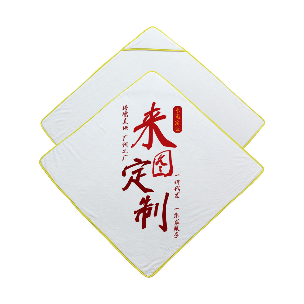 Manta de baño con capucha para niños xqds0019a, franela de 300g, bata de baño personalizable para adultos, manta de secado rápido y agradable al tacto.