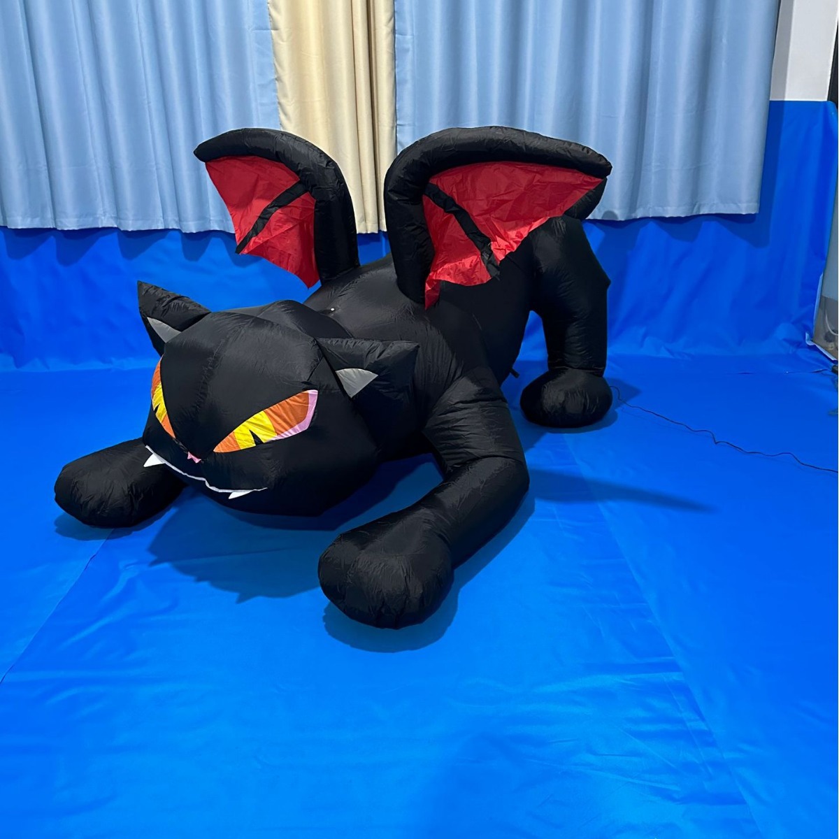Transfronterizos para Halloween con luces inflables Gato negro decoración de Halloween fantasmas inflables modelo de aire