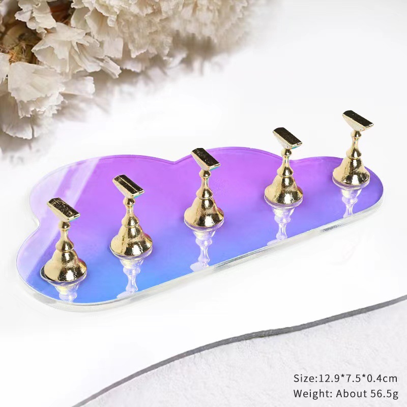 Usar herramientas de uñas, práctica de uñas, soporte para uñas, hada, fantasía, base acrílica Aurora, soporte para uñas, soporte para piezas de ajedrez, soporte para exhibición