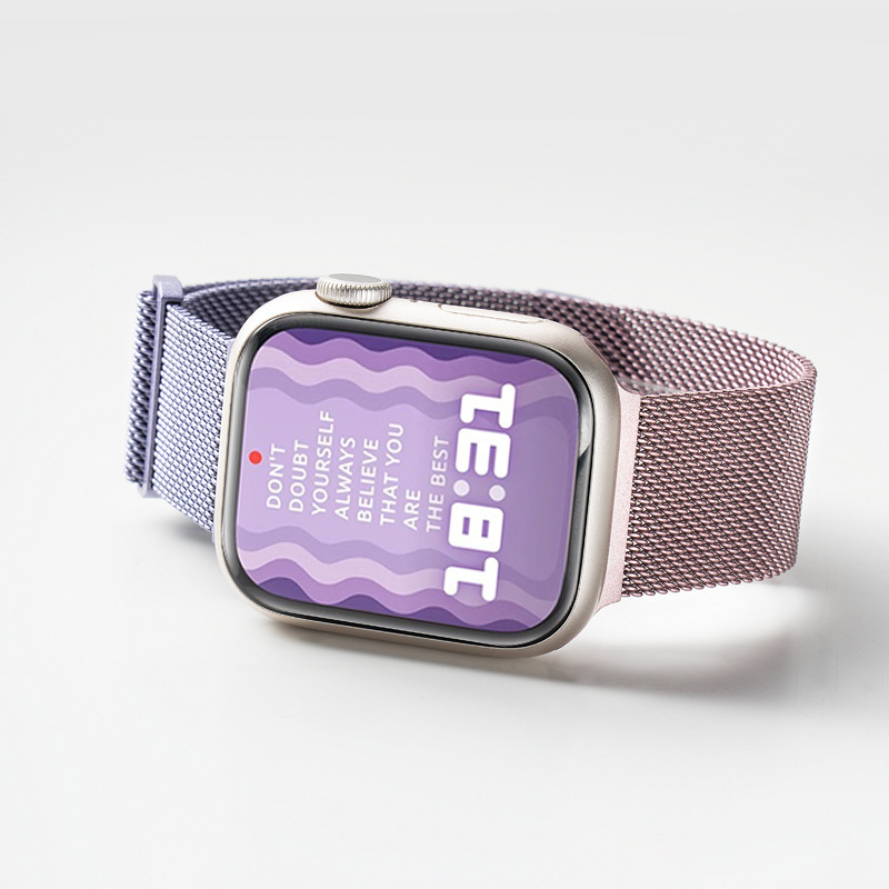 Suitable for iWatch Milanese Applewatch9 Magnetic Se3 Metal Summer 7 Breathable 10 Sports