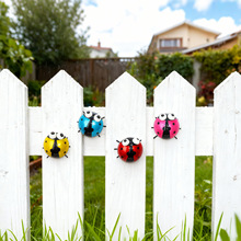 跨境亚马逊铁艺甲虫瓢虫户外庭院阳台花园围栏墙面壁挂树木壁饰