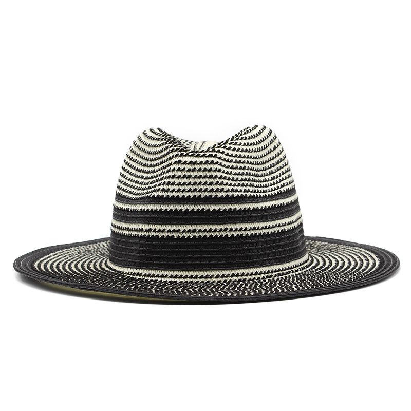 Women's Simple Style Classic Style Color Block Flat Eaves Straw Hat display picture 1