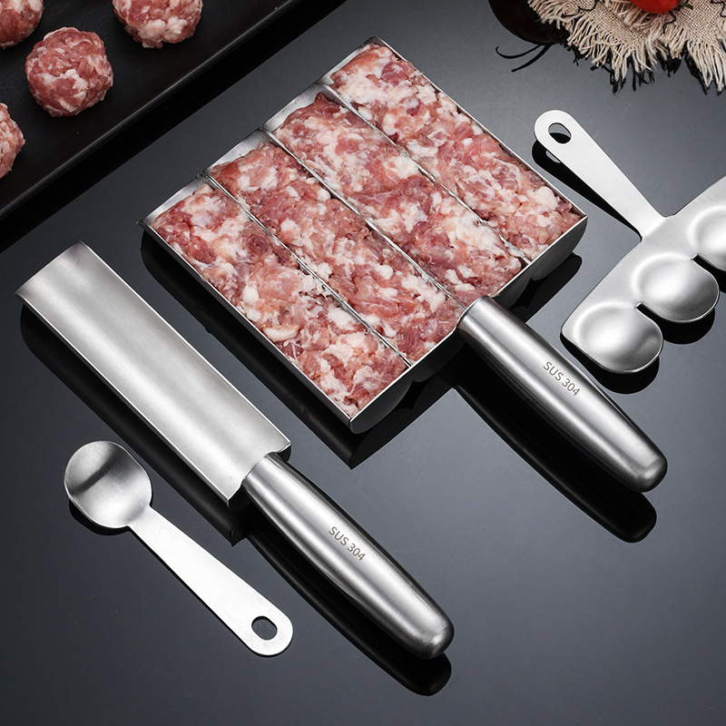 304ステンレス肉団子製作器家庭用台所で海老滑団子金型おにぎり肉まんスプーン神器を作る|undefined