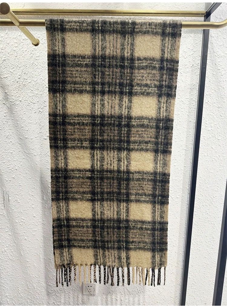 Women's Winter Checked Scarf Thickened Imitation Cashmere Shawl_voghion.com