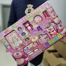 粉红熊印章机贴纸机diy玩具女孩吧唧徽章手账本文具套装学校礼品