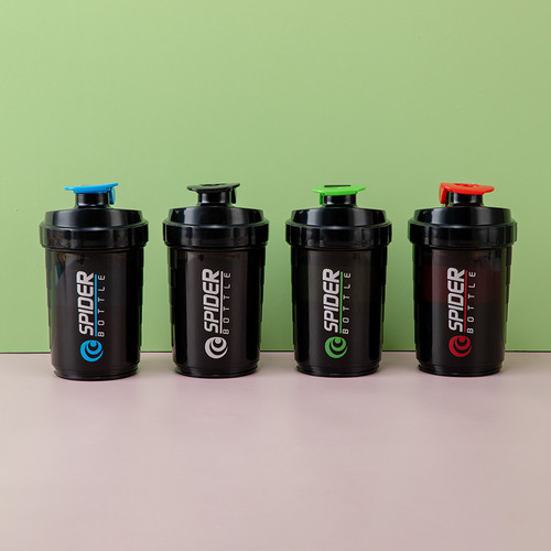 Factory-direct supply: 500ml Spiderweb Shaker Bottle, New Style Sports Water Bottle, Three-Layer Cup with Spring-Loaded Design, Fitness Water Kettle