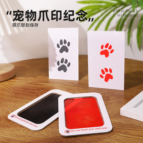 Pet Footprint Table Cat Hand and Footprint Memorial Dog Paw Print Memorial Photo Frame Cat Paw Print Mud Gift Washless Ink Print