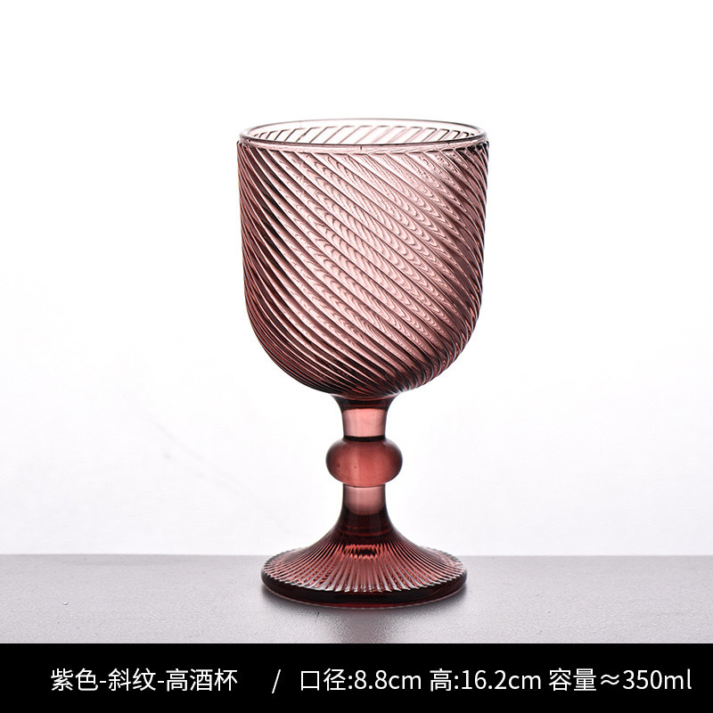 Nuevo retrógrado tallado alto taza de agua taza de vino taza de bebida creativa elegante casa hotel café utensilios de vino