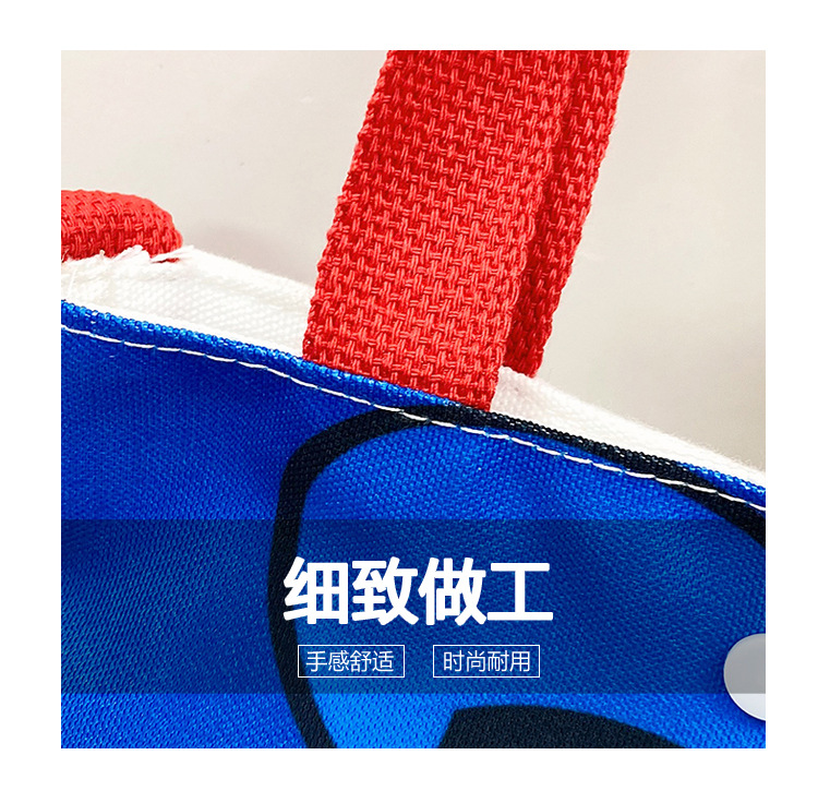 2023 Trendy and fashionable children's canvas cartoon printed crossbody bag, Korean version cute single-shoulder hand-held girls' coin purse undefined