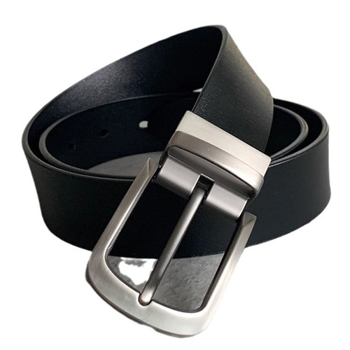 Men's Leather Belt with Pin Buckle, TPU Injection-Molded Waistband – Business Casual, Youthful Elegance, High-Quality Belt from the Factory