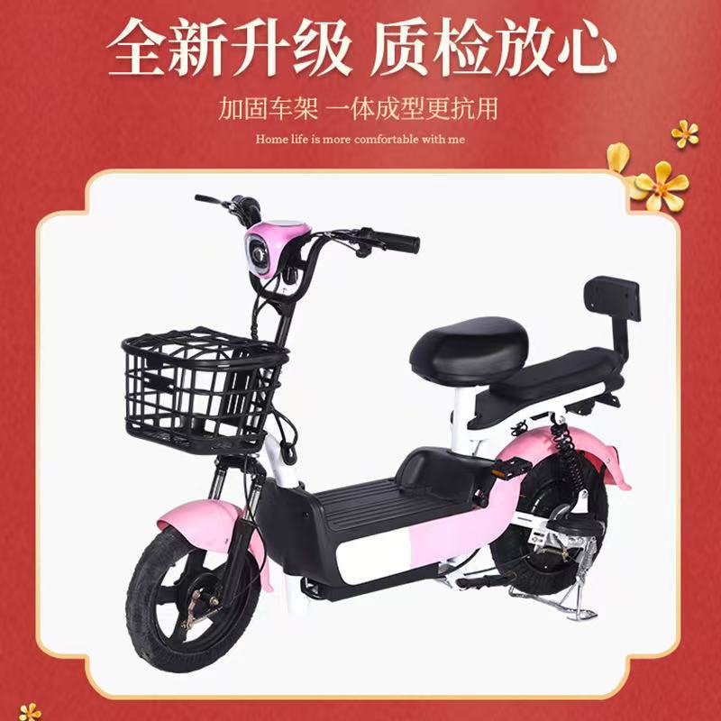 Exportación transfronteriza de vehículos completos de dos ruedas de pedal larga duración de viaje adulto bicicletas eléctricas de dos personas vehículos eléctricos de batería