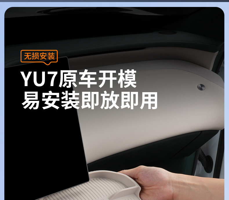 Suitable for Xiaomi Yu7 Central Control Water Coaster Wireless Charging Pad Car Central Control Anti-Slip Protective Cup Cover Storage Accessories