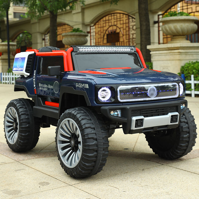 Nuevo vehículo todoterreno eléctrico para niños grande doble de gran tamaño 1-3 años de edad coche recargable de control remoto juguete del tesoro
