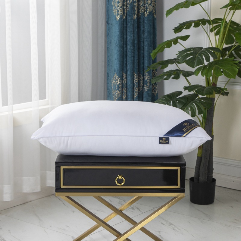 Hilton five-star hotel velvet pillow single household adult high pillow good low and high pillow core set of two